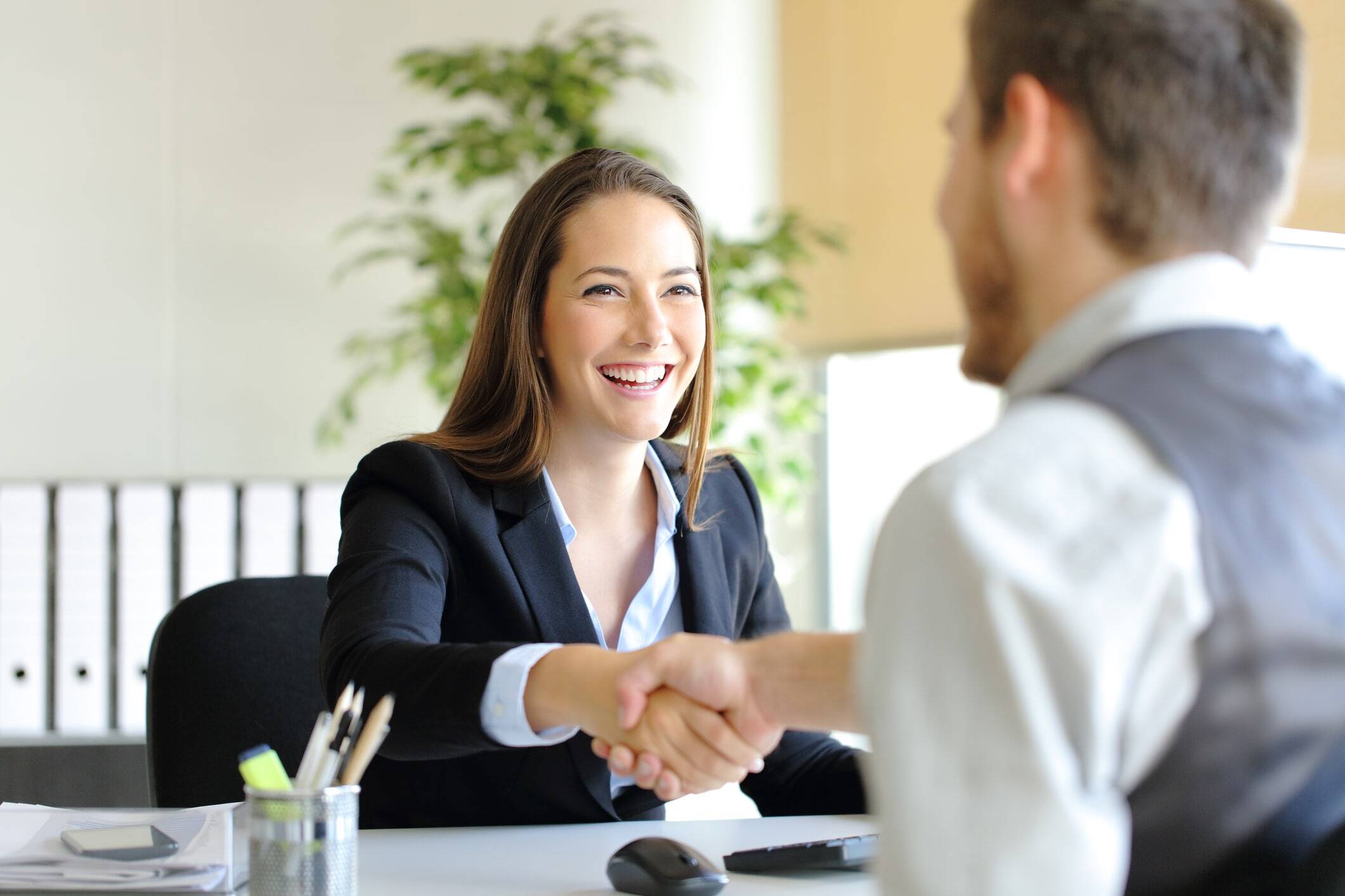 two professionals shaking hands