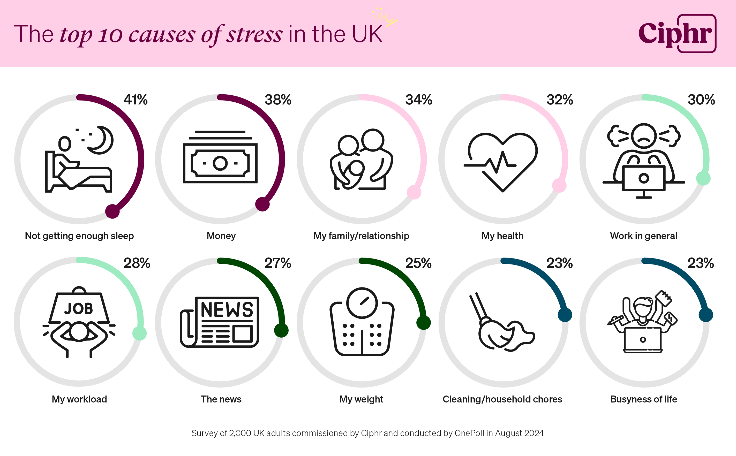 Top 10 causes of stress in the UK 2024 Top 10 causes of stress in the UK 2024